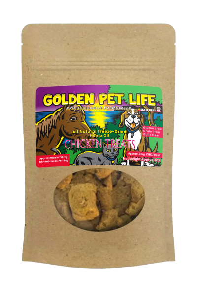 Golden Pet Life Chicken CBD Dog Treats – 3 oz Bag with 150 mg CBD